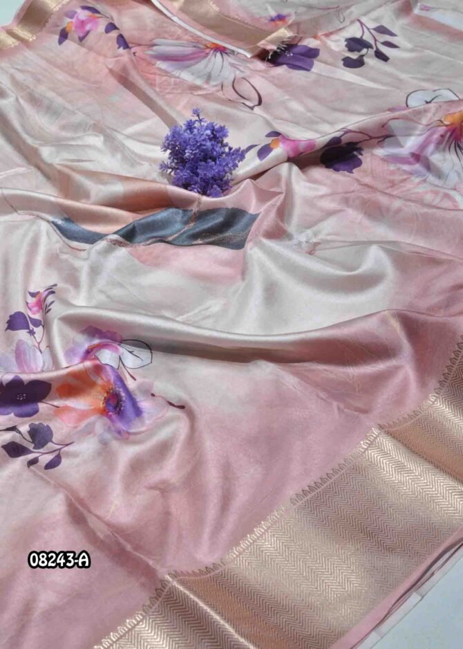 Abyshree -08243-A  Blush Pink Color Elagant Dola Silk Saree CM1265083 (LR3E)