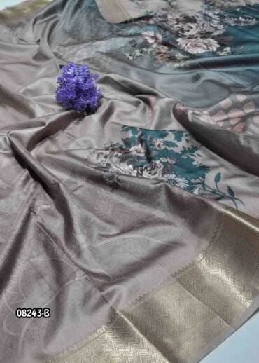 Abyshree -08243-B  Vintage Brown Color Elagant Dola Silk Saree CM1265083 (LR3E)