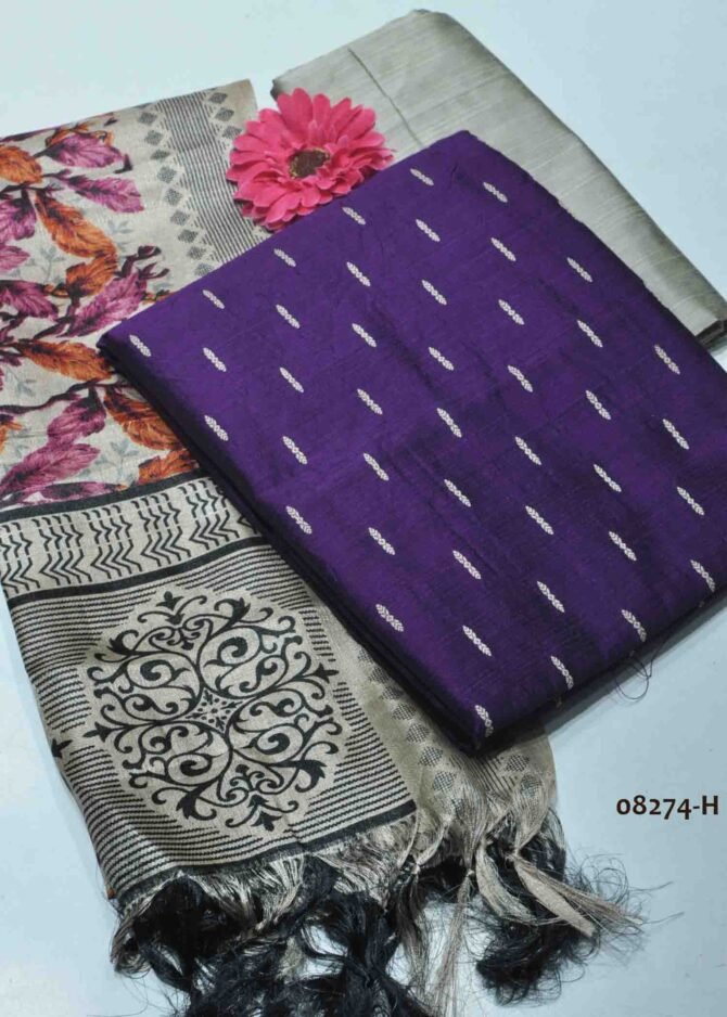 Devika - 08274-H  Violet Color Traditional Look Dupion Silky Salwar Material CM1264077 (LR1C)