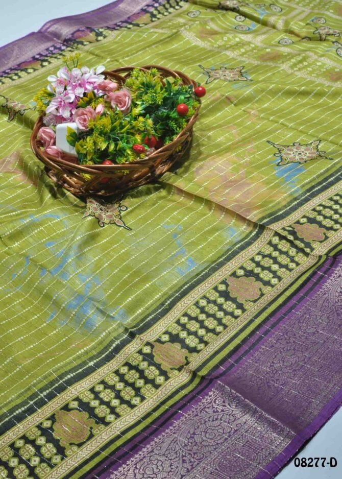 Akshaya -08277-D  Tea Green Color Elagant Look Dola Silk Saree CM1254420 (LR5E)