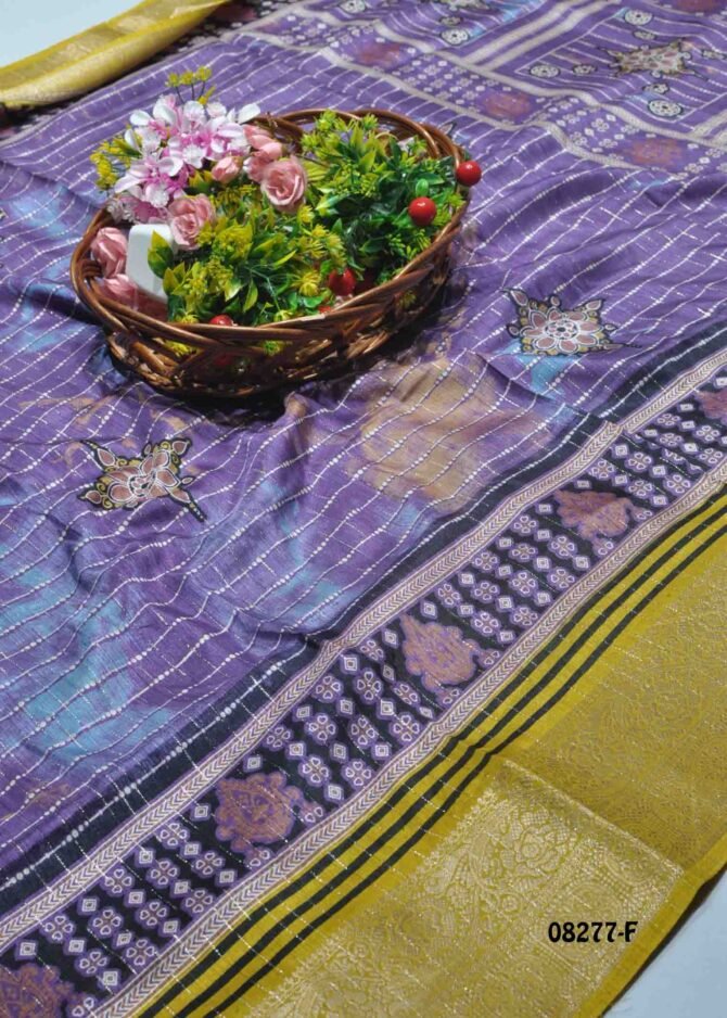 Akshaya -08277-F  Violet Color Elagant Look Dola Silk Saree CM1254420 (LR5E)