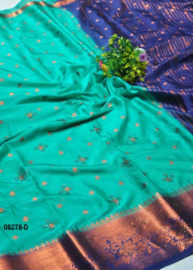 Ishanvi -08278-D  Tiffany Green Color Traditonal Wear Mysore Crepe Silk Saree CM1253235 (LR3C)