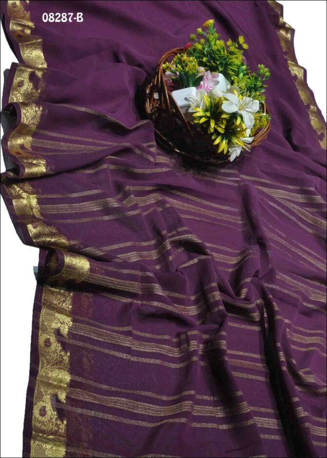Ashmitha -08287-B  Purple Color New Arrival Georgette Saree CM1249776 (LR11C)