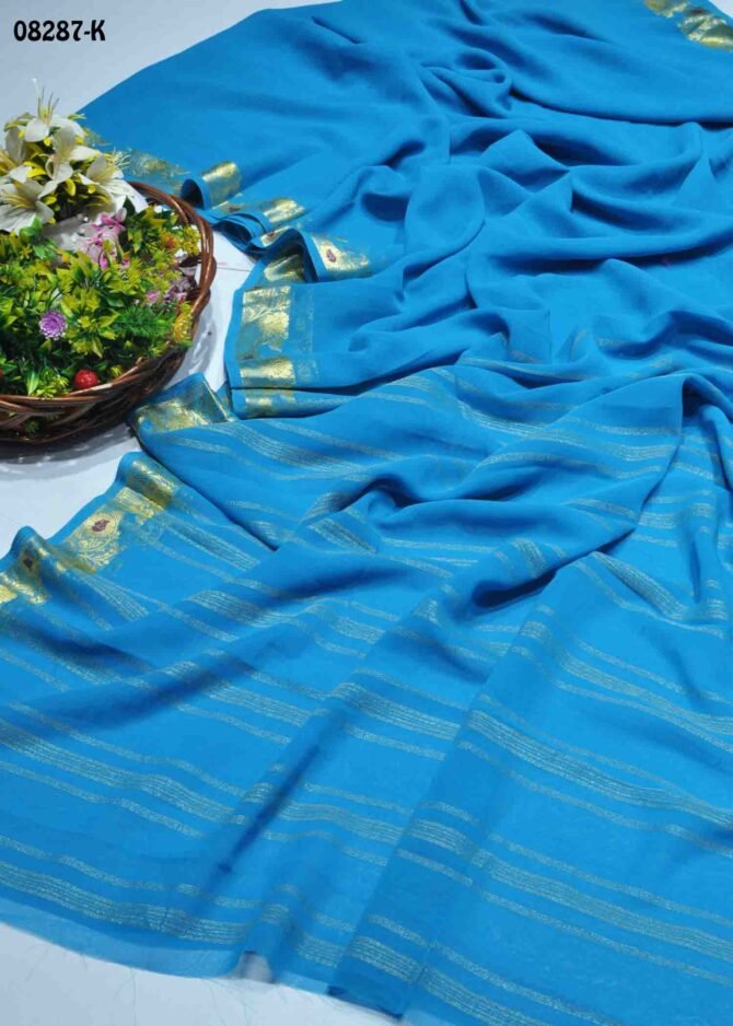 Akila -08287-K  SkyBlue Color New Arrival Georgette Saree CM1249776 (LR11C)