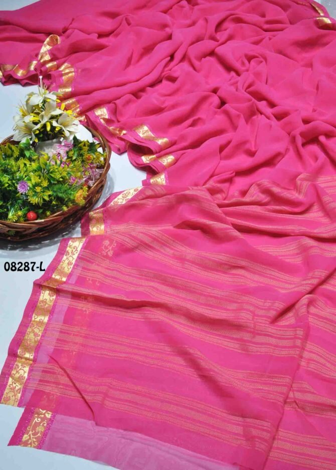 Akila -08287-L  Pink Color New Arrival Georgette Saree CM1249776 (LR11C)
