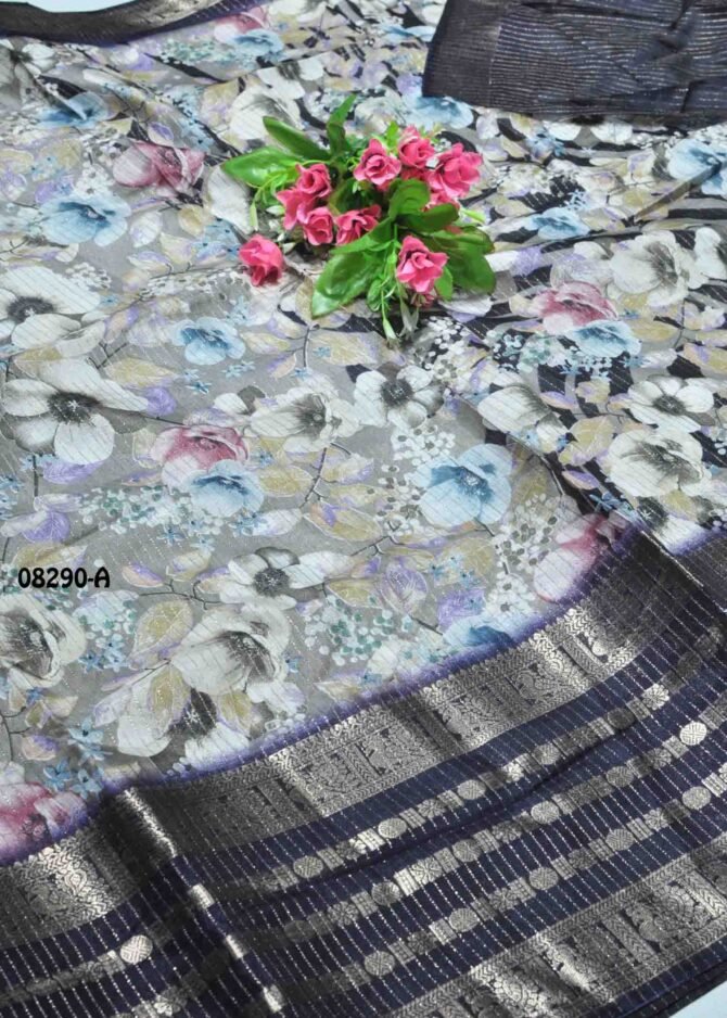 Dikshitha - 08290-A  Light Grey Color New Arrival Dola Silk Saree CM1254471 (LR6E)