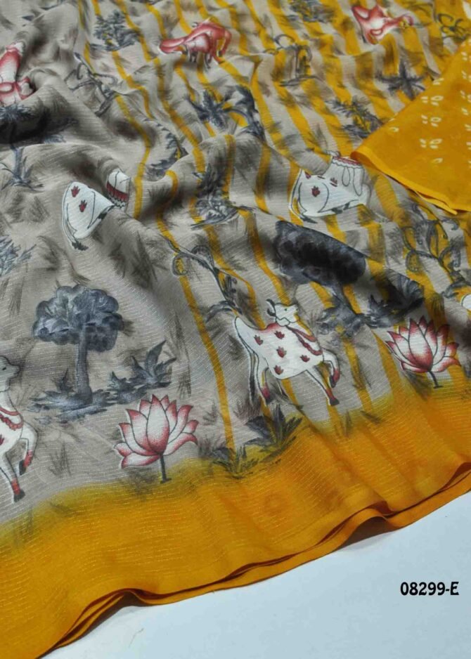 Mithunya -08299-E  Grey Color Simply Synthetic  Saree CM1267395 (LR11E)