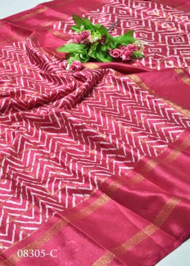 Roshi - 08305-C  Bright Pink Color Elegant Look Crepe Saree CM1251628 (LR11B)