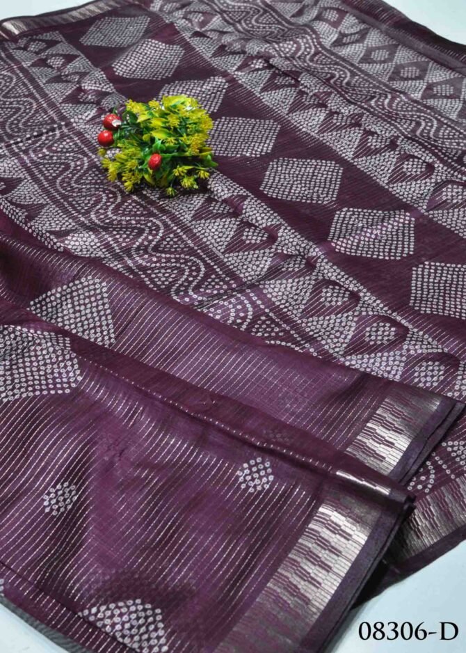 Bavishya -08306-D Deep Purple Color Elagant Look Dola Silk Saree CM1271129 (LR6C)