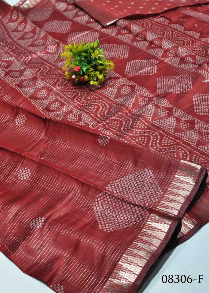 Bavishya -08306-F Maroon Color Elagant Look Dola Silk Saree CM1271129 (LR6C)