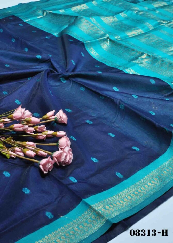 Lakshmika -08313-H Royal Blue Color Elagant  Rich Look Silk Cotton Saree CM1246806 (RR1B)