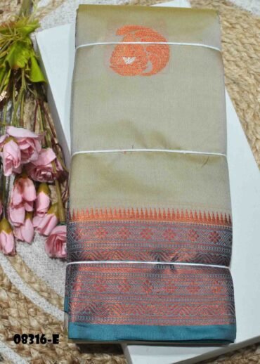 Chithara - 08316-E Sepia Brown Color Excellent Traditional Look Lichi Silk Saree CM1269132 [LR2D]