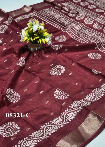 Vinita -08321-C Maroon Color Lightweight Dola Silk Saree CM1252965 (LR5D)