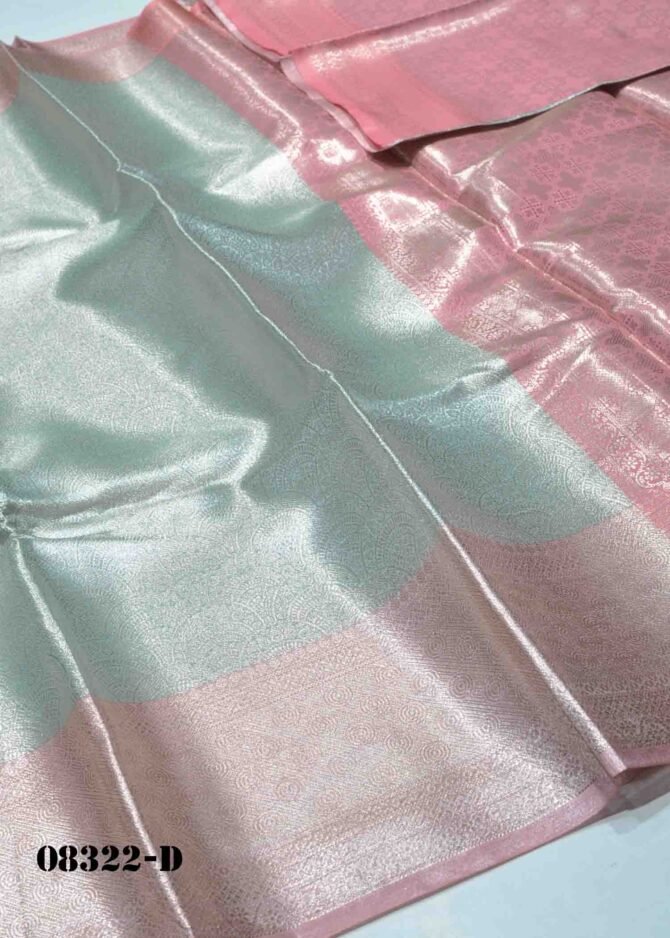 Vidhya - 08322-D Powder Blue Color Shiny Tissue  Latest Trending Saree CM1251568 (RR2D)