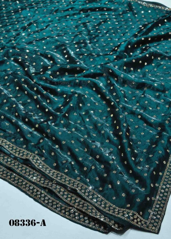 Riya -08336-A Oxford Blue Color New Arrival Heavy Stone Work Shiny Space Silk Saree CM1253883 (RR8A)