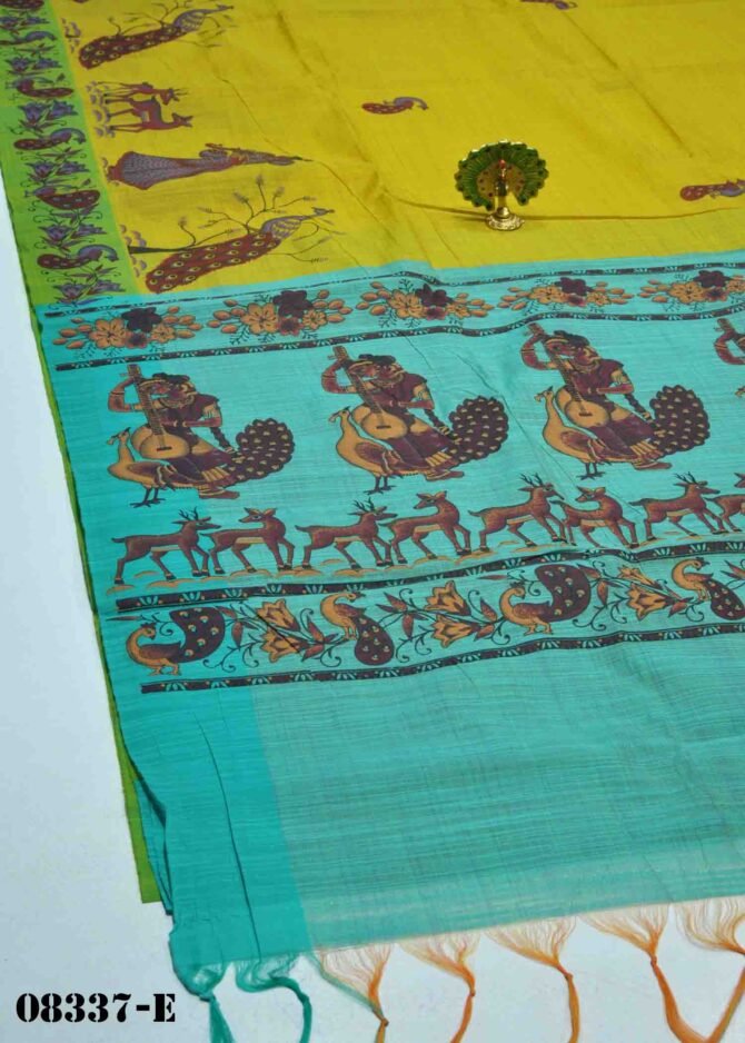 Vedika -08337-E Pear Green Color Elagant Look Silk Cotton Saree CM1261326 (RR13D)