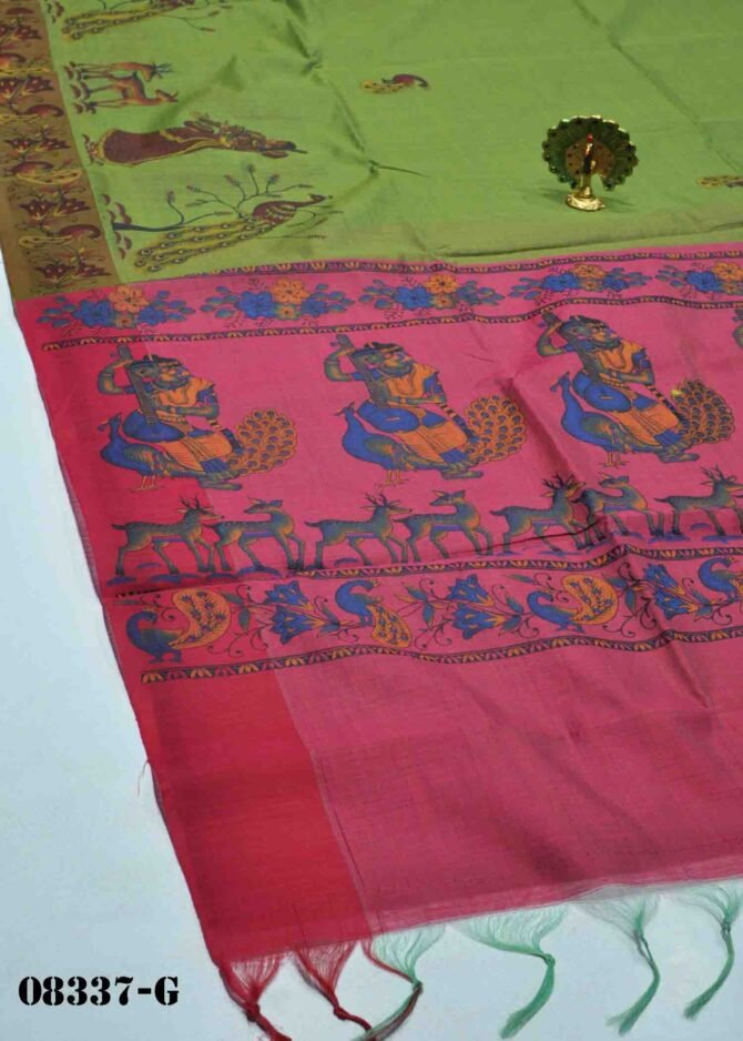 Vedika -08337-G Green Color Elagant Look Silk Cotton Saree CM1261326 (RR13D)