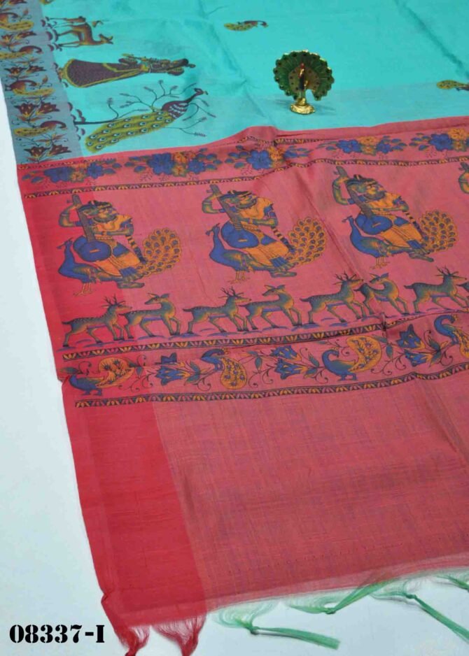 Vedika -08337-I Tiffany Blue Color Elagant Look Silk Cotton Saree CM1261326 (RR13D)
