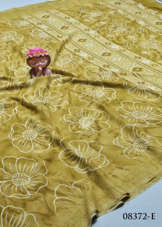 Dhruvika -08372-E  Teak Brown Color Floral Printed Soft Georgette Saree CM1236052 (LR11D)