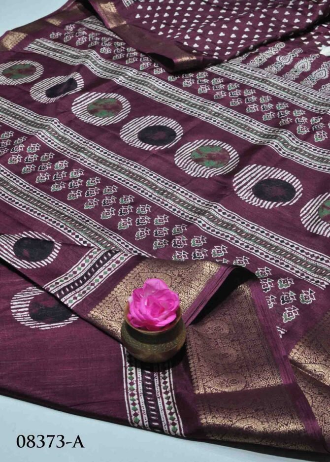 Rubini -08373-A Deep Purple Color Simple Look Dola Silk Saree CM1252388 (LR5C)