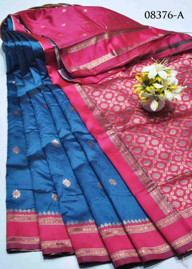Anjali -08376-A  Egyptian Blue Color Excellent Rich Look Banarasi Saree CM1248049 (LR1C)