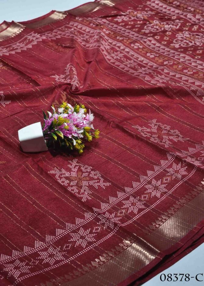 Vamika -08378-C Moroccan Red Color Elagant Look Dola Silk Saree CM1252967 (LR6D)