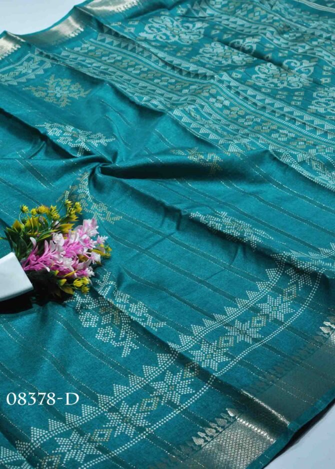 Vamika -08378-D Ocean Blue Color Elagant Look Dola Silk Saree CM1252967 (LR6D)