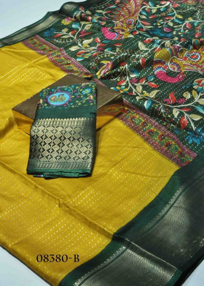 Chandini -08380-B  Bumblebee Yellow Color Elagant Look Dola Silk Saree CM1262417 (LR6C)