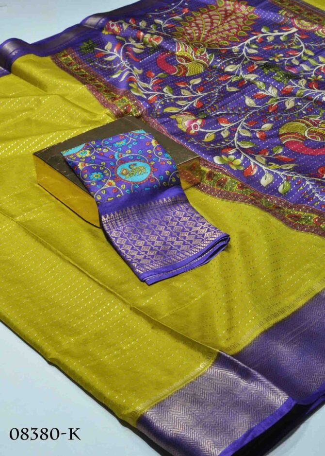 Chandra -08380-K  Tea Green Color Elagant Look Dola Silk Saree CM1262417 (LR6C)