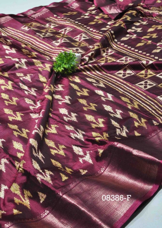 Jeevitha -08386-F Damson Purple Color Beautiful Dola Silk Saree CM1252376 (LR7D)