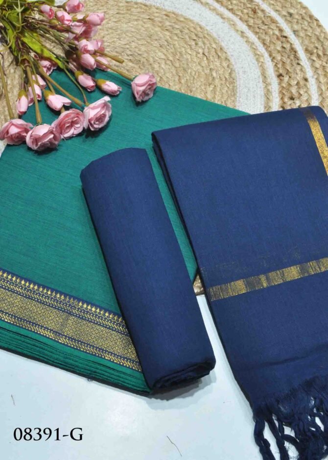 Aaradhya -08391-G Pine Green Color Pure South Cotton Salwar Material CM1269880 (LR1D)