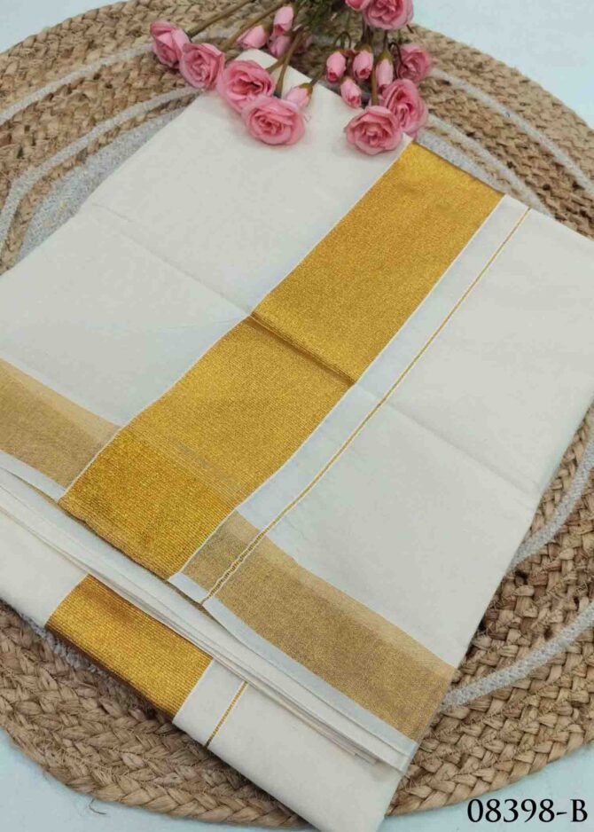 Bhumika -08398-B Baby Pink Color Onam Special Poly Cotton Saree CM1268709 (LR4D)