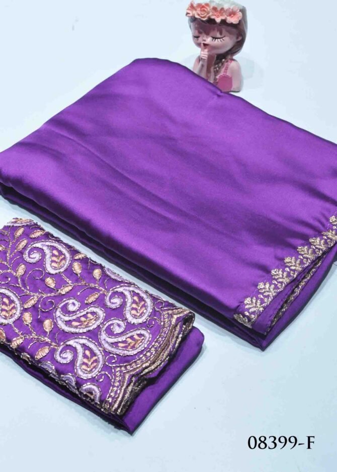 Athira  -08399-F Violet Color Trending Excellent Satin Saree CM1269999 [LR8C]