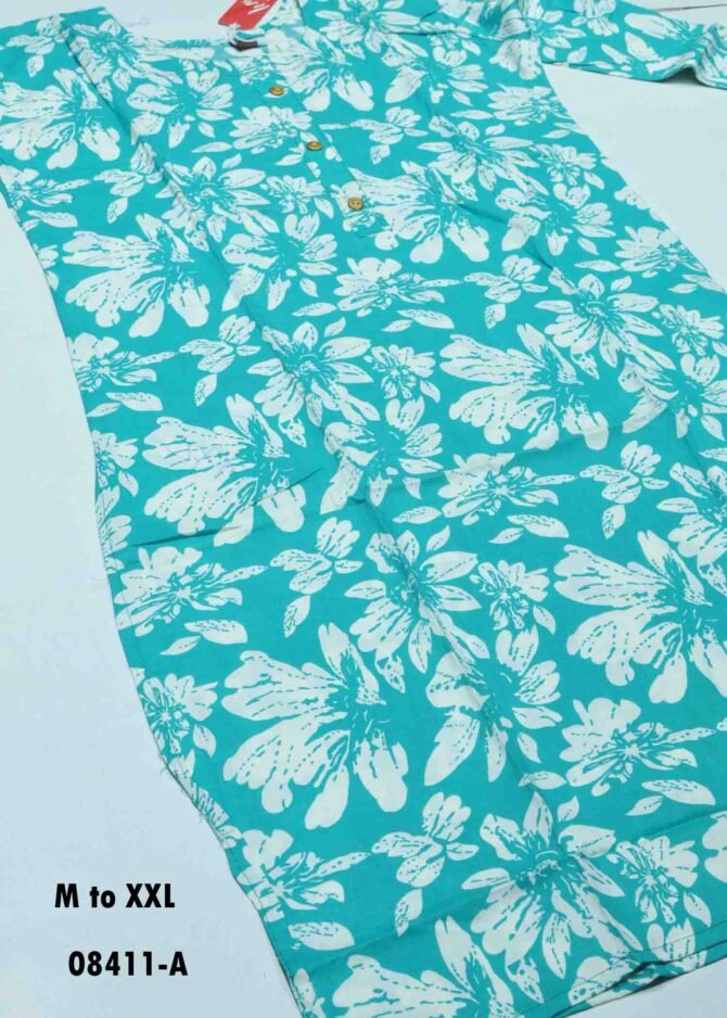 Miruthula - 08411-A  Cyan Color Rayon  Readymade Kurti CM1258378 (RR2C)