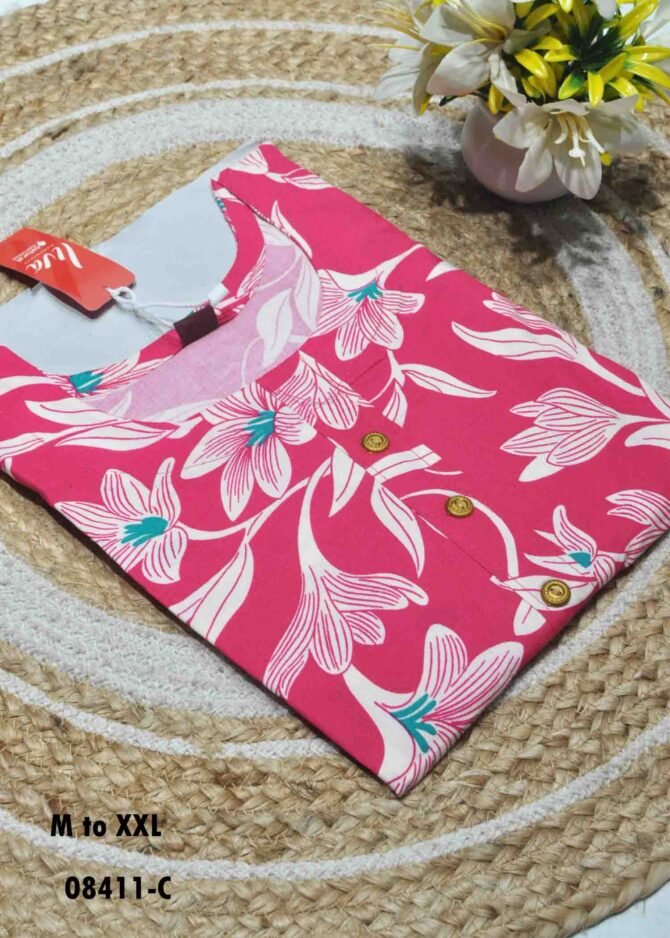 Miruthula - 08411-C  Pink Color Rayon  Readymade Kurti CM1258378 (RR2C)