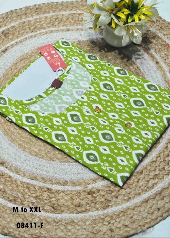 Miruthula - 08411-F  BasilGreen Color Rayon  Readymade Kurti CM1258378 (RR2C)