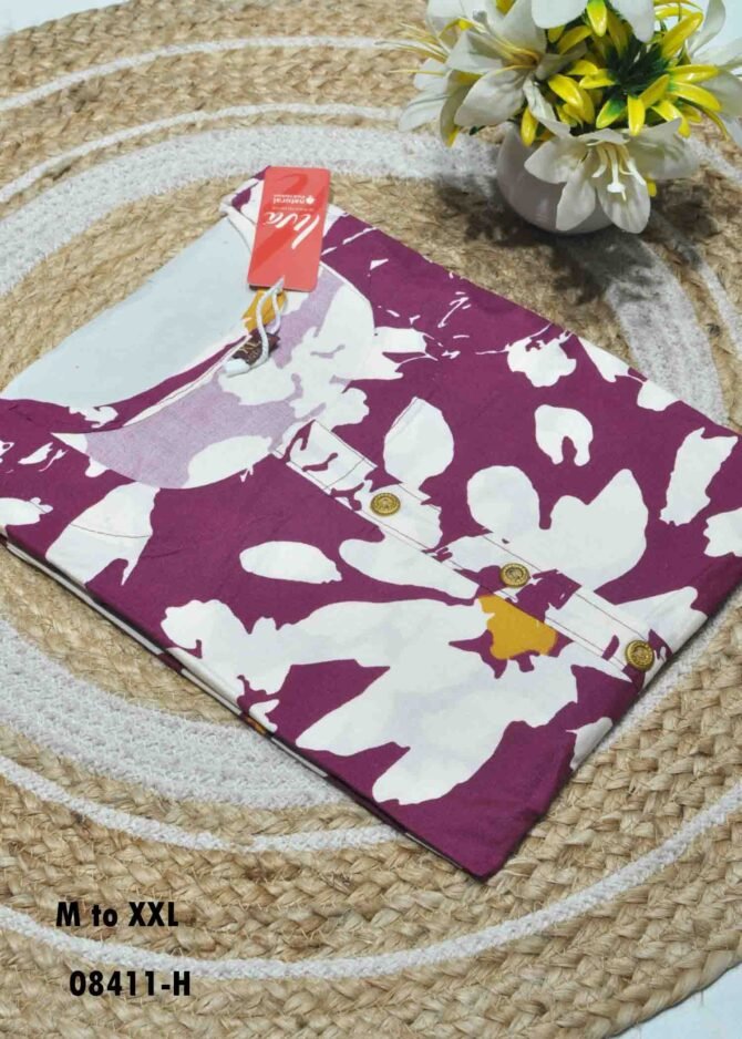 Miruthula - 08411-H  Purple Color Rayon  Readymade Kurti CM1258378 (RR2C)