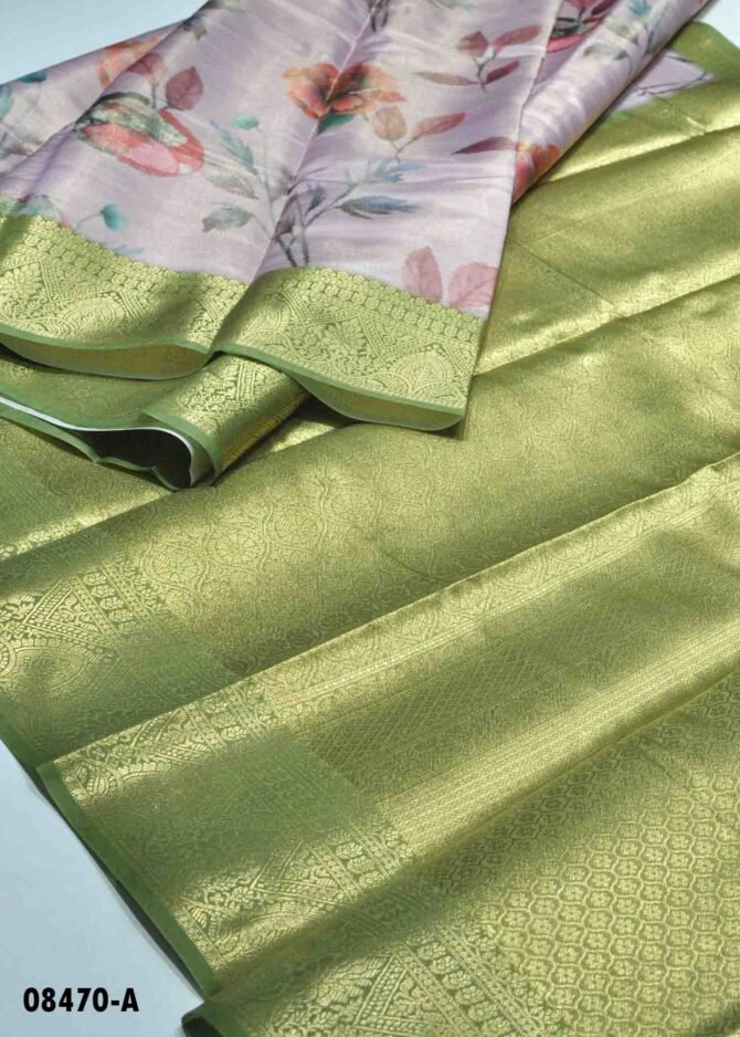 Gargi - 08470-A  Pink Color Shiny Tissue Silk Latest Trending Saree CM1265570 (LR2B)