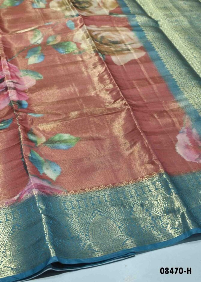 Gargi - 08470-H Red Color Shiny Tissue Silk Latest Trending Saree CM1265570 (LR2B)