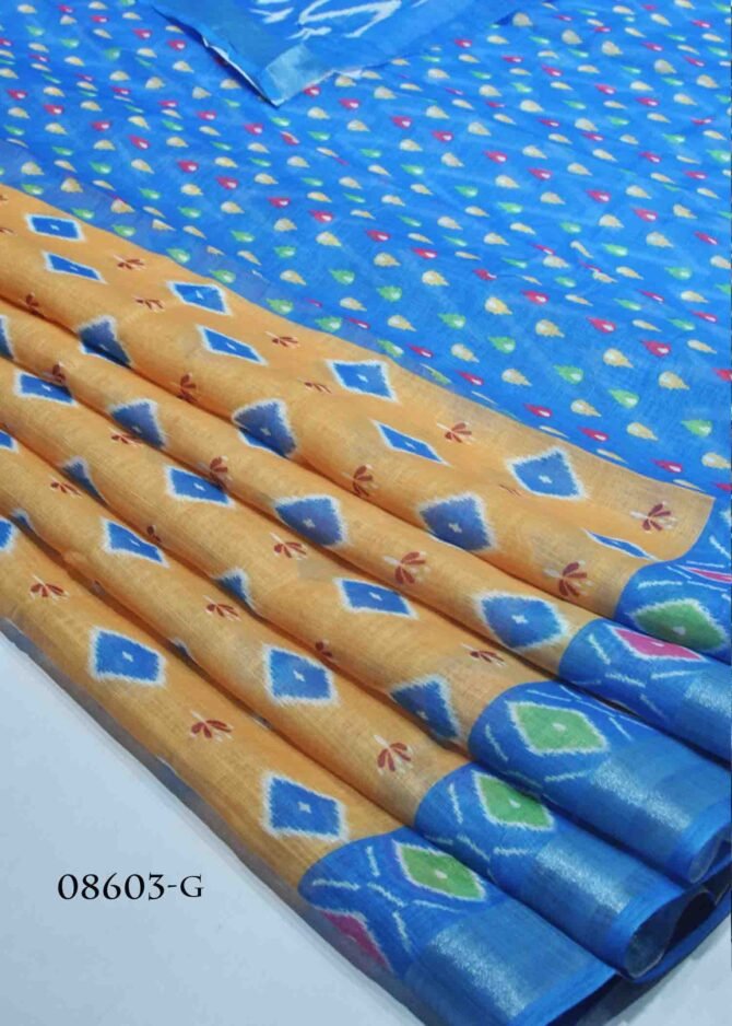 Humsafar -08603-G Yellow Color Stylish Linen Cotton Saree CM1254413 (LR7D)