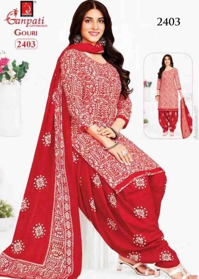 Gouri -2403 Light Pink Color Cotton Salwar Material CM1270199 (RR3C)