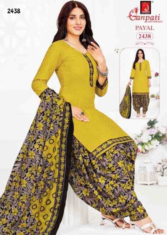 Ganpati Payal Vol-10 - 2438   Pear Green Color Cotton Salwar Material CM1270230 (LR4C)