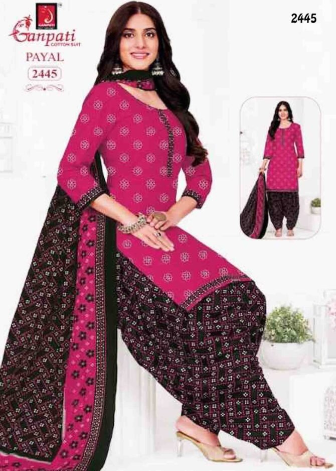 Ganpati Payal Vol-10 - 2445  Pink Color Cotton Salwar Material CM1270230 (LR4C)
