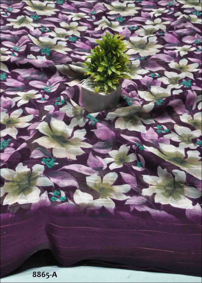 Fair Lady -8865-A  Purple Color New Arrival Soft Georgette Saree CM1248865 (RR9B)