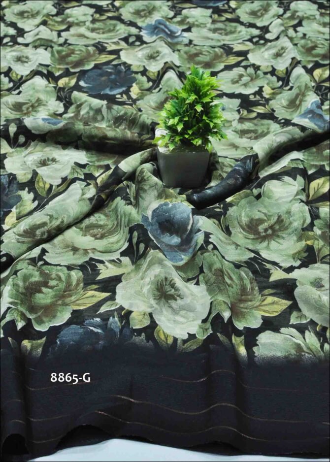Fair Lady -8865-G  Black Color New Arrival Soft Georgette Saree CM1248865 (RR9B)