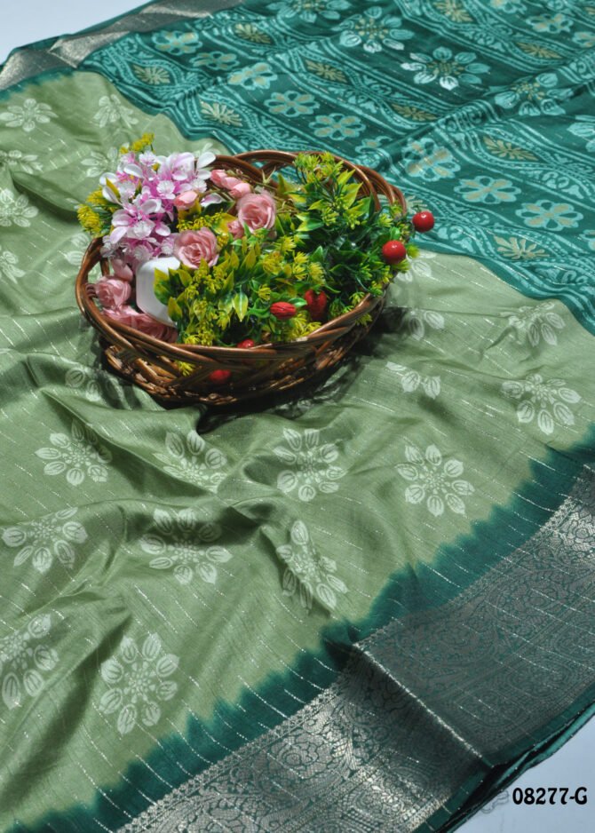 Arunika -08277-G  Sage Green Color Elagant Look Dola Silk Saree CM1254420 (LR5E)