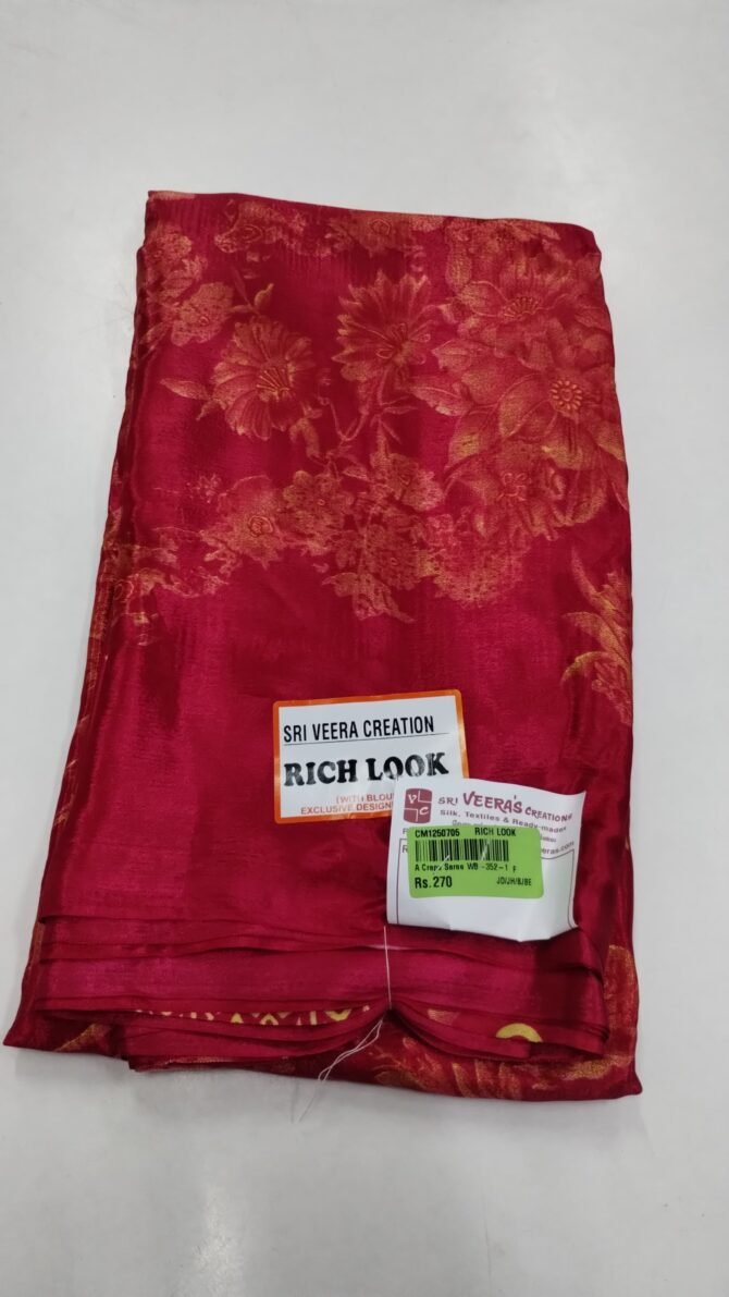 Rich Look 08270-A pink color crape sarees CM1250705