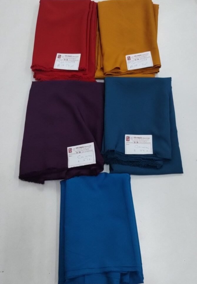 Poornima 0038-A Red,Yellow,Purple, peacockblue, Skyblue(Each 2 mtrs) CM1257704*4, CM1220378*4,CM1220379*2