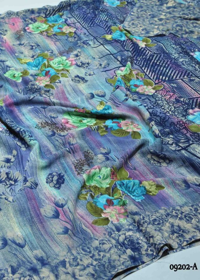 Akshaya -09202-A  Blue Color Simply Soft Synthetic Saree CM1253797 (LR11B)