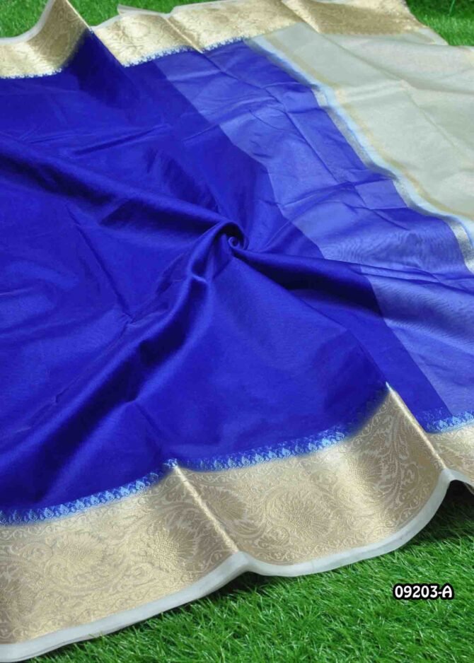 Anushka - 09203-A  InkBlue Color Latest Trending Tissue Silk Saree CM1268721 (LR1B)